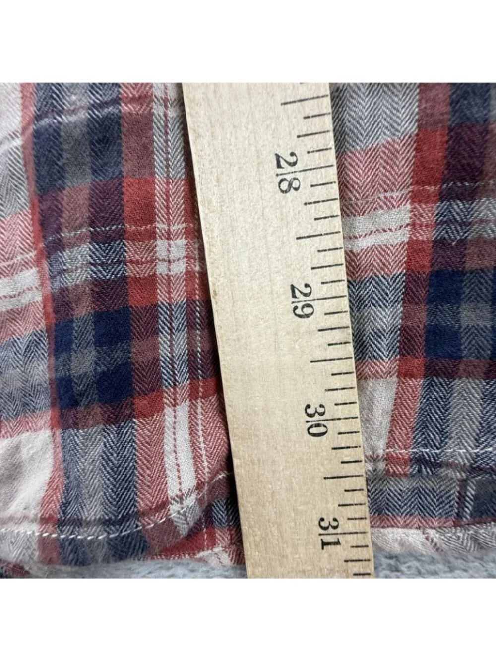 Rag & Bone Shirt Mens Large Red Plaid Flannel Button Up Long Sleeve Pocket USA